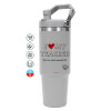GREY color, 890ml (30oz) stainless Steel Tumbler with Handle