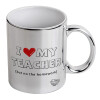 Mug ceramic, silver mirror, 330ml
