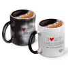 Color changing magic Mug, ceramic, 330ml when adding hot liquid inside, the black colour desappears (1 pcs)
