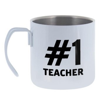 #1 teacher, Mug Stainless steel double wall 400ml