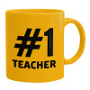 Ceramic coffee mug yellow, 330ml