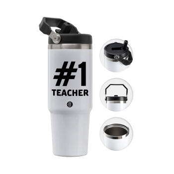 #1 teacher, 30oz stainless Steel Tumbler with Handle