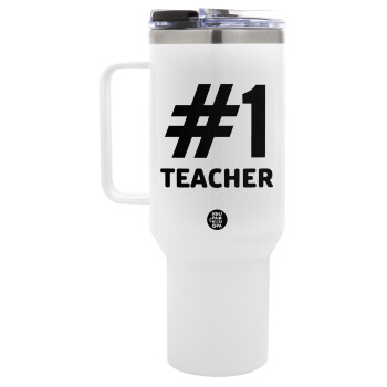 #1 teacher, Mega Stainless steel Tumbler with lid, double wall 1,2L