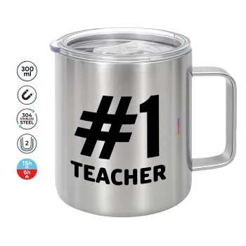 #1 teacher, Mug Stainless steel double wall 300ml