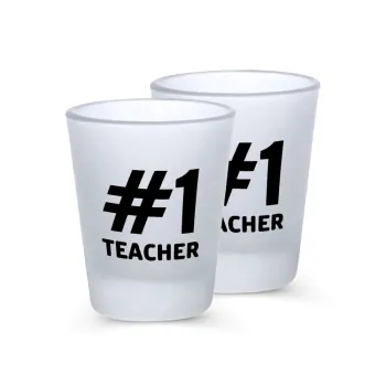 #1 teacher, Σφηνοπότηρα γυάλινα 45ml του πάγου (2 τεμάχια)