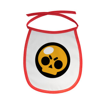 Brawl Stars Skull, Σαλιάρα μωρού αλέκιαστη με κορδόνι Κόκκινη