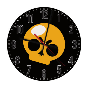Brawl Stars Skull, Ρολόι τοίχου ξύλινο (30cm)