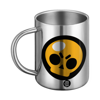 Brawl Stars Skull, Ανοξείδωτη Μεταλλική Κούπα 450ml - Διπλού Τοιχώματος