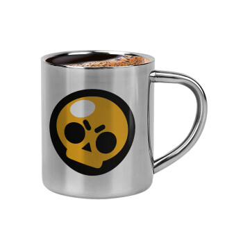 Brawl Stars Skull, Κουπάκι μεταλλικό διπλού τοιχώματος για espresso (220ml)