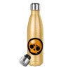 Glitter gold stainless steel thermos bottle, double-walled, 500ml