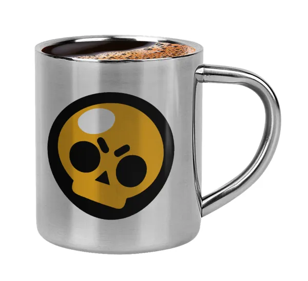 Brawl Stars Skull — Κουπάκι μεταλλικό διπλού τοιχώματος για espresso (220ml)