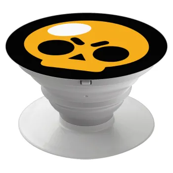 Brawl Stars Skull, Phone Holders Stand  Λευκό Βάση Στήριξης Κινητού στο Χέρι