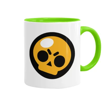 Brawl Stars Skull, Κούπα χρωματιστή βεραμάν, κεραμική, 330ml
