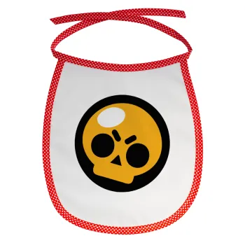 Brawl Stars Skull, Σαλιάρα μωρού αλέκιαστη με κορδόνι Κόκκινη