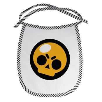 Brawl Stars Skull, Σαλιάρα μωρού αλέκιαστη με κορδόνι Μαύρη