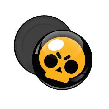 Brawl Stars Skull, Μαγνητάκι ψυγείου στρογγυλό διάστασης 5cm