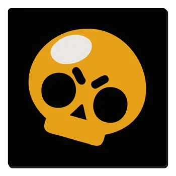 Brawl Stars Skull, Τετράγωνο μαγνητάκι ξύλινο 6x6cm