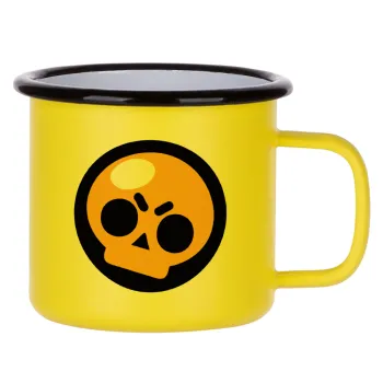 Brawl Stars Skull, Metallic enamel MATT Yellow cup 360ml