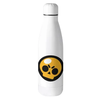 Brawl Stars Skull, Μεταλλικό παγούρι θερμός (Stainless steel), 500ml