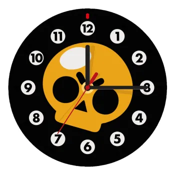 Brawl Stars Skull, Ρολόι τοίχου ξύλινο (20cm)