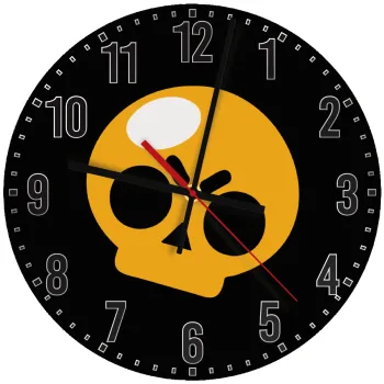 Brawl Stars Skull, Ρολόι τοίχου ξύλινο (30cm)