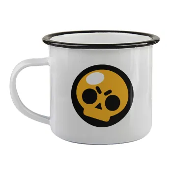 Brawl Stars Skull, Κούπα εμαγιέ με μαύρο χείλος 360ml
