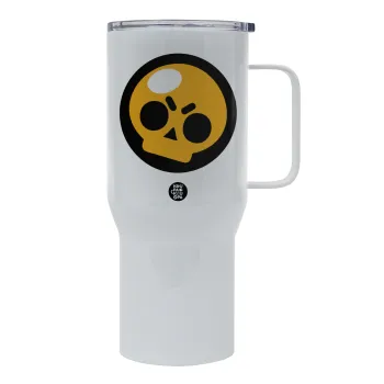 Brawl Stars Skull, Mega Stainless steel Tumbler with lid, double wall 750L