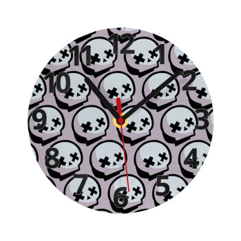 Stars Brawl Showdown Skull , Ρολόι τοίχου γυάλινο (20cm)