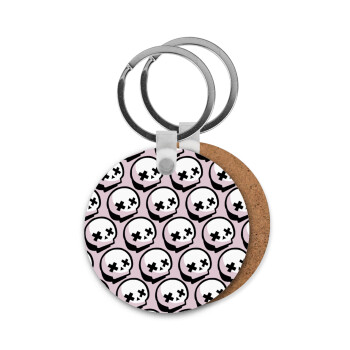 Stars Brawl Showdown Skull , Μπρελόκ Ξύλινο στρογγυλό MDF Φ5cm