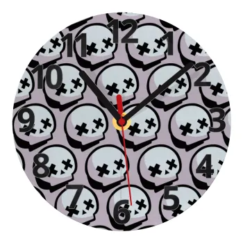 Stars Brawl Showdown Skull , Ρολόι τοίχου γυάλινο (20cm)
