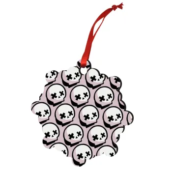 Stars Brawl Showdown Skull , Christmas ornament snowflake wooden 7.5cm