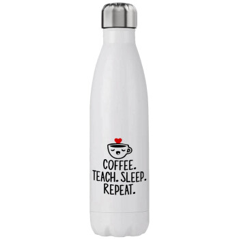 Coffee Teach Sleep Repeat, Stainless steel, double-walled, 750ml