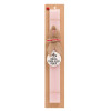 Easter Set, wooden keychain & scented flat Easter candle (30cm) (PINK)