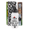 Easter Set, metallic aluminum water bottle (500ml) & aromatic flat Easter candle (30cm) (GRAY)