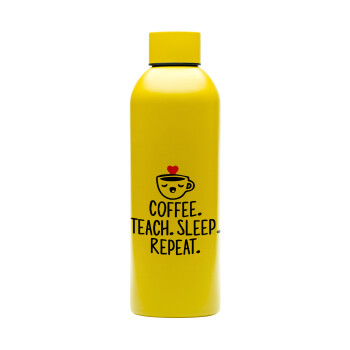 Coffee Teach Sleep Repeat, Μεταλλικό παγούρι νερού, 304 Stainless Steel 800ml
