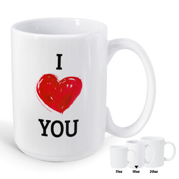 I Love You, Κούπα Mega, κεραμική, 450ml