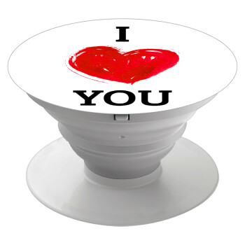I Love You, Phone Holders Stand  White Hand-held Mobile Phone Holder