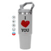 GREY color, 890ml (30oz) stainless Steel Tumbler with Handle