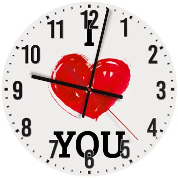 I Love You, Ρολόι τοίχου ξύλινο (30cm)
