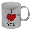 Mug ceramic marble style, 330ml