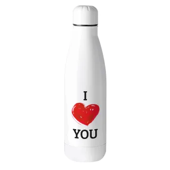 I Love You, Metal mug thermos (Stainless steel), 500ml