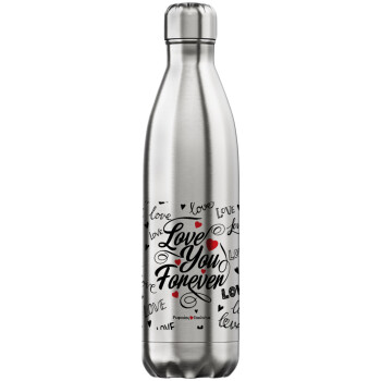 Love You Forever, Inox (Stainless steel) hot metal mug, double wall, 750ml