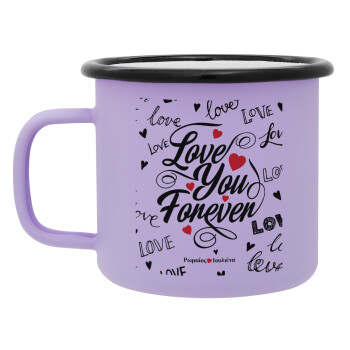 Love You Forever, Κούπα Μεταλλική εμαγιέ ΜΑΤ Light Pastel Purple 360ml