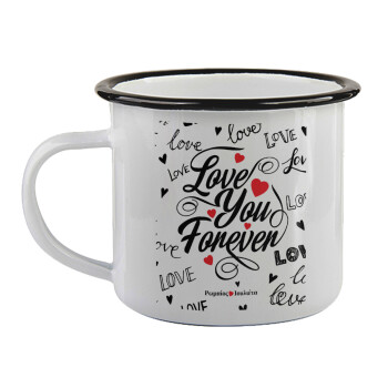 Love You Forever, Κούπα εμαγιέ με μαύρο χείλος 360ml