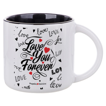Love You Forever, Κούπα κεραμική 400ml Λευκή/Μαύρη