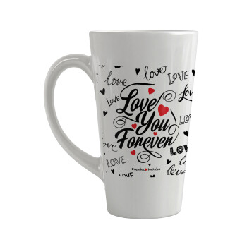 Love You Forever, Κούπα κωνική Latte Μεγάλη, κεραμική, 450ml