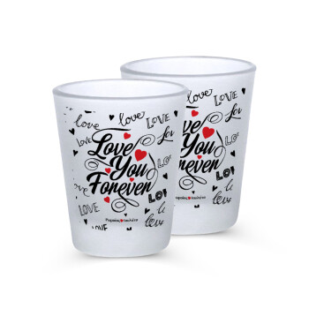 Love You Forever, Σφηνοπότηρα γυάλινα 45ml του πάγου (2 τεμάχια)