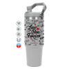 GREY color, 890ml (30oz) stainless Steel Tumbler with Handle