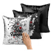 Μαξιλάρι καναπέ Μαγικό Μαύρο με πούλιες 40x40cm περιέχεται το γέμισμα