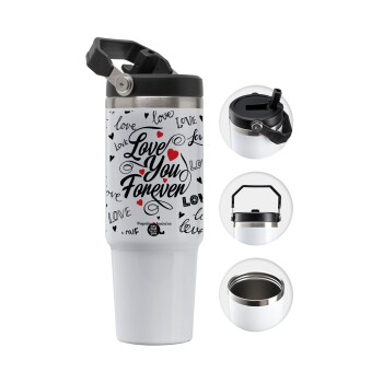 Love You Forever, 30oz stainless Steel Tumbler with Handle